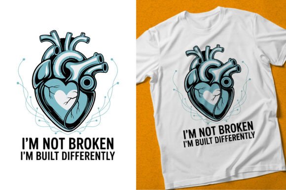 Broken Heart Differently Awareness Shirt Graphics
