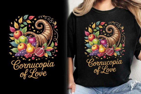Cornucopia of Love Graphics for Seasonal Branding