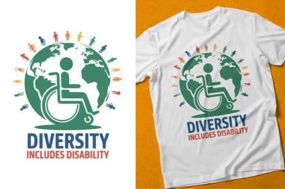 Diversity Includes Disability Graphics & T-Shirt Designs