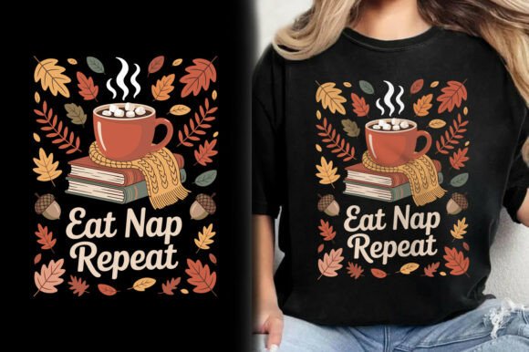 Eat Nap Repeat Thanksgiving Graphics & T-Shirt Designs