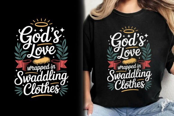 God’s Love Wrapped Christmas Tee Graphics