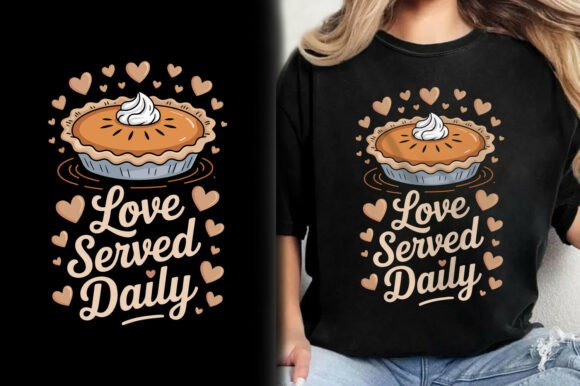 Love Served Daily Thanksgiving SVG Shirt Graphics