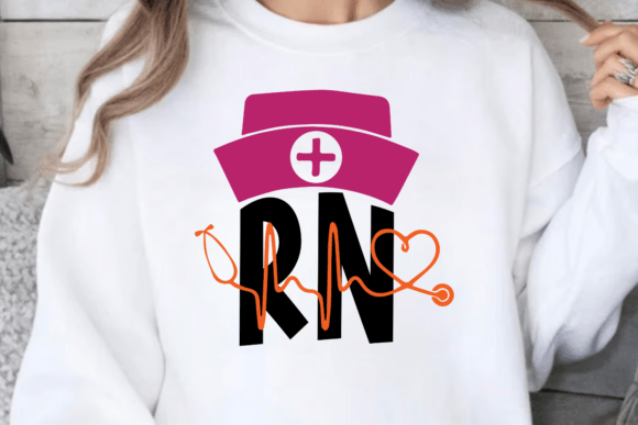 RN SVG for Nurse Branding and Crafts
