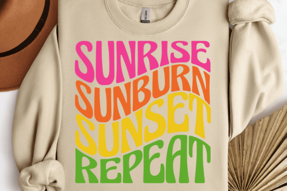 Sunrise Sunburn Sunset Repeat SVG: Graphics for Crafts & Local Branding