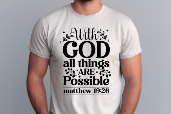 With God All Things Are Possible Matthew Graphics for Crafts